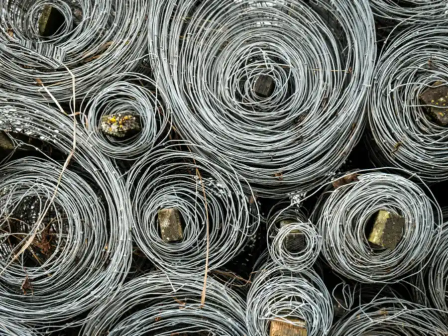 Coils of steel binding wire