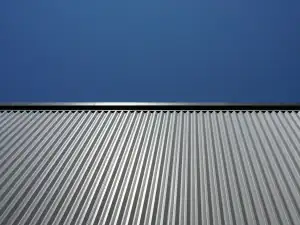 Corrugated metal roof sheeting